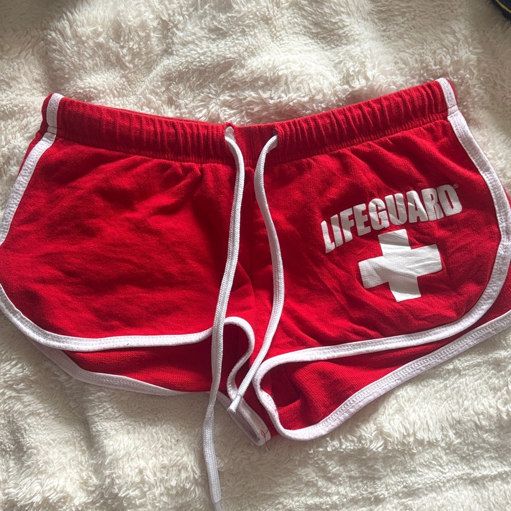 Lifeguard Daytona beach red shorts